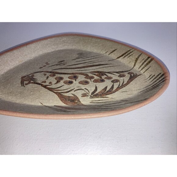 Pottery Trinket Dish Ashtray Alaska Artisan Studio Pottery Hand painted … - Picture 5 of 10